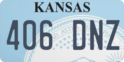 KS license plate 406DNZ