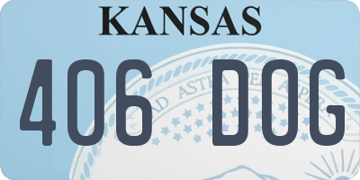 KS license plate 406DOG