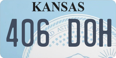 KS license plate 406DOH