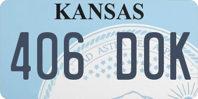 KS license plate 406DOK