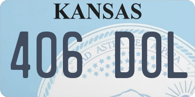 KS license plate 406DOL
