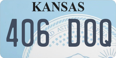 KS license plate 406DOQ