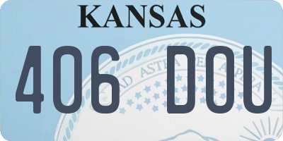KS license plate 406DOU
