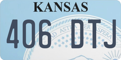 KS license plate 406DTJ