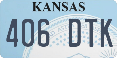 KS license plate 406DTK