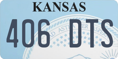 KS license plate 406DTS
