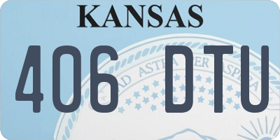 KS license plate 406DTU