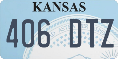 KS license plate 406DTZ