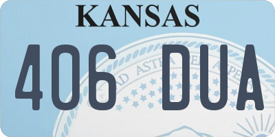 KS license plate 406DUA