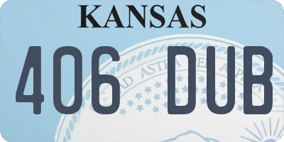 KS license plate 406DUB