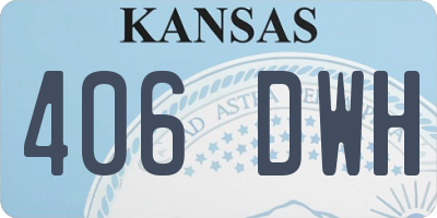 KS license plate 406DWH