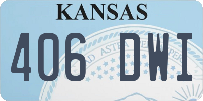 KS license plate 406DWI