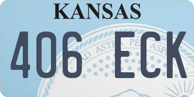 KS license plate 406ECK