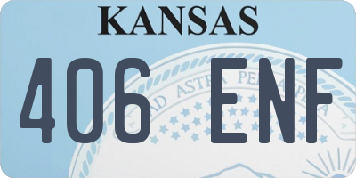 KS license plate 406ENF