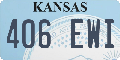 KS license plate 406EWI