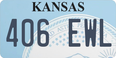 KS license plate 406EWL