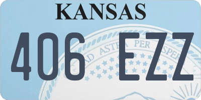 KS license plate 406EZZ