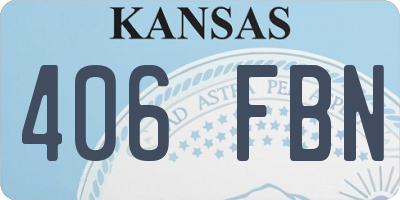 KS license plate 406FBN