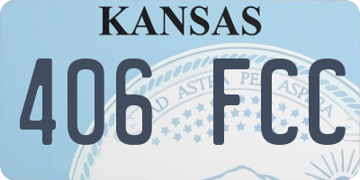 KS license plate 406FCC