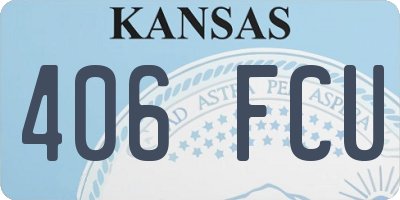 KS license plate 406FCU