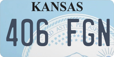 KS license plate 406FGN