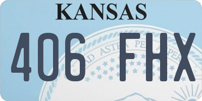 KS license plate 406FHX
