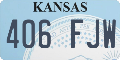 KS license plate 406FJW