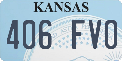 KS license plate 406FVO