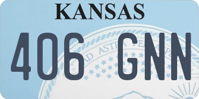 KS license plate 406GNN