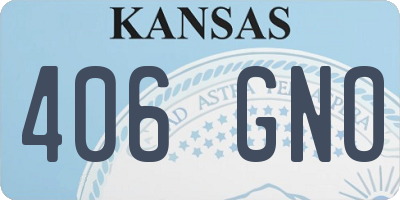 KS license plate 406GNO