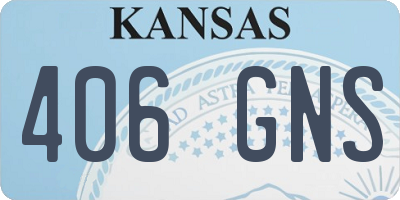 KS license plate 406GNS