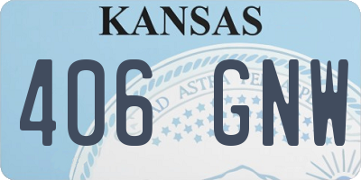 KS license plate 406GNW