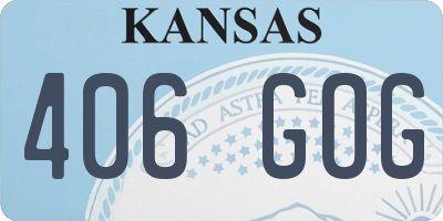 KS license plate 406GOG