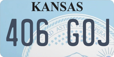 KS license plate 406GOJ