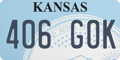 KS license plate 406GOK