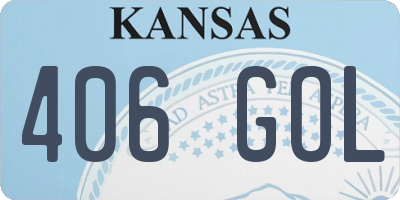 KS license plate 406GOL