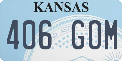 KS license plate 406GOM