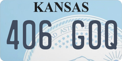 KS license plate 406GOQ