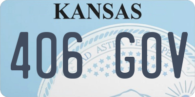 KS license plate 406GOV