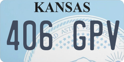 KS license plate 406GPV