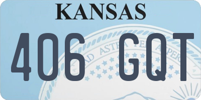 KS license plate 406GQT