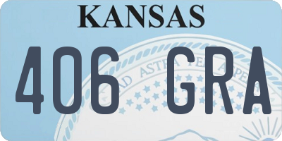 KS license plate 406GRA