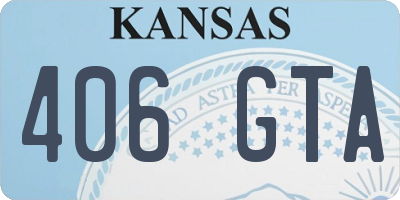 KS license plate 406GTA