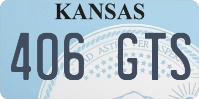 KS license plate 406GTS