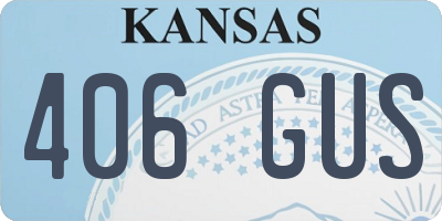 KS license plate 406GUS