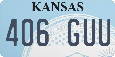 KS license plate 406GUU