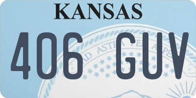 KS license plate 406GUV
