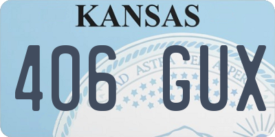 KS license plate 406GUX