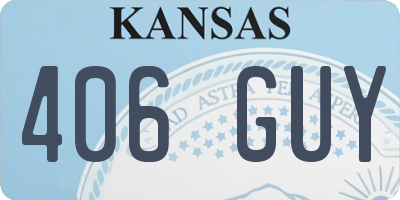 KS license plate 406GUY