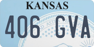 KS license plate 406GVA